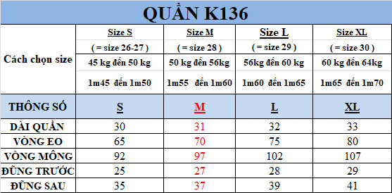 QUẦN RUNNING CO GIÃN - MÃ K136-MÀU ĐỎ