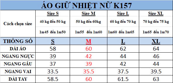 ÁO GIỮ NHIỆT NỮ – MÃ K157 – MÀU ĐEN