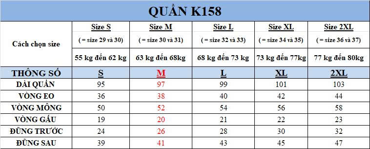 QUẦN CO GIÃN NAM – K158 – MÀU GHI