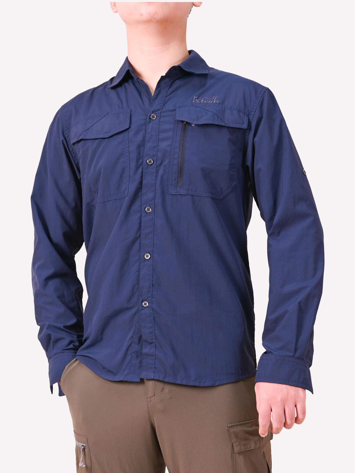 Áo Nhanh Khô Có Túi ( UPF 50++)-K85-Màu Navy