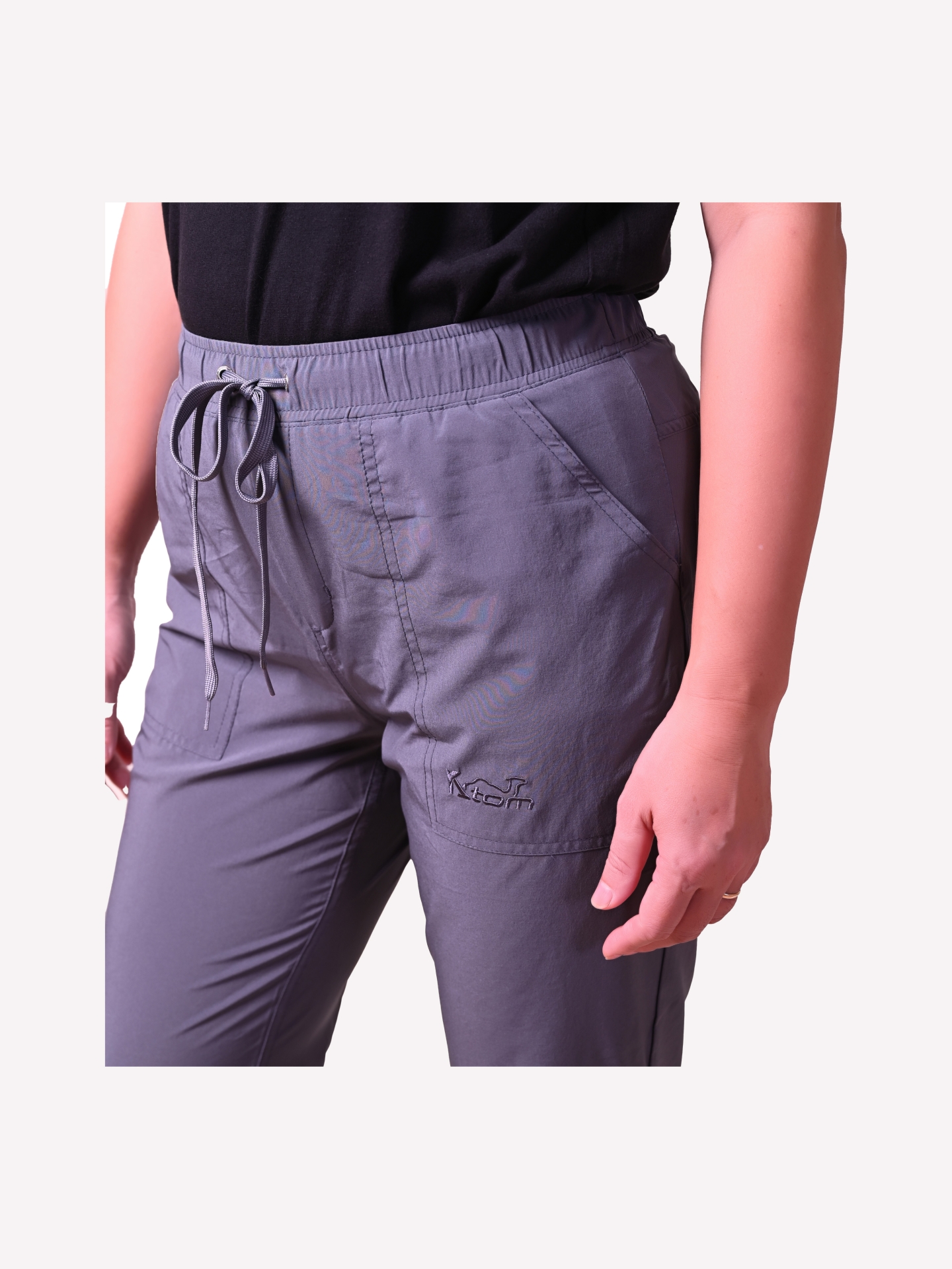 Quần Co Giãn cạp chun-K99-Màu Ghi