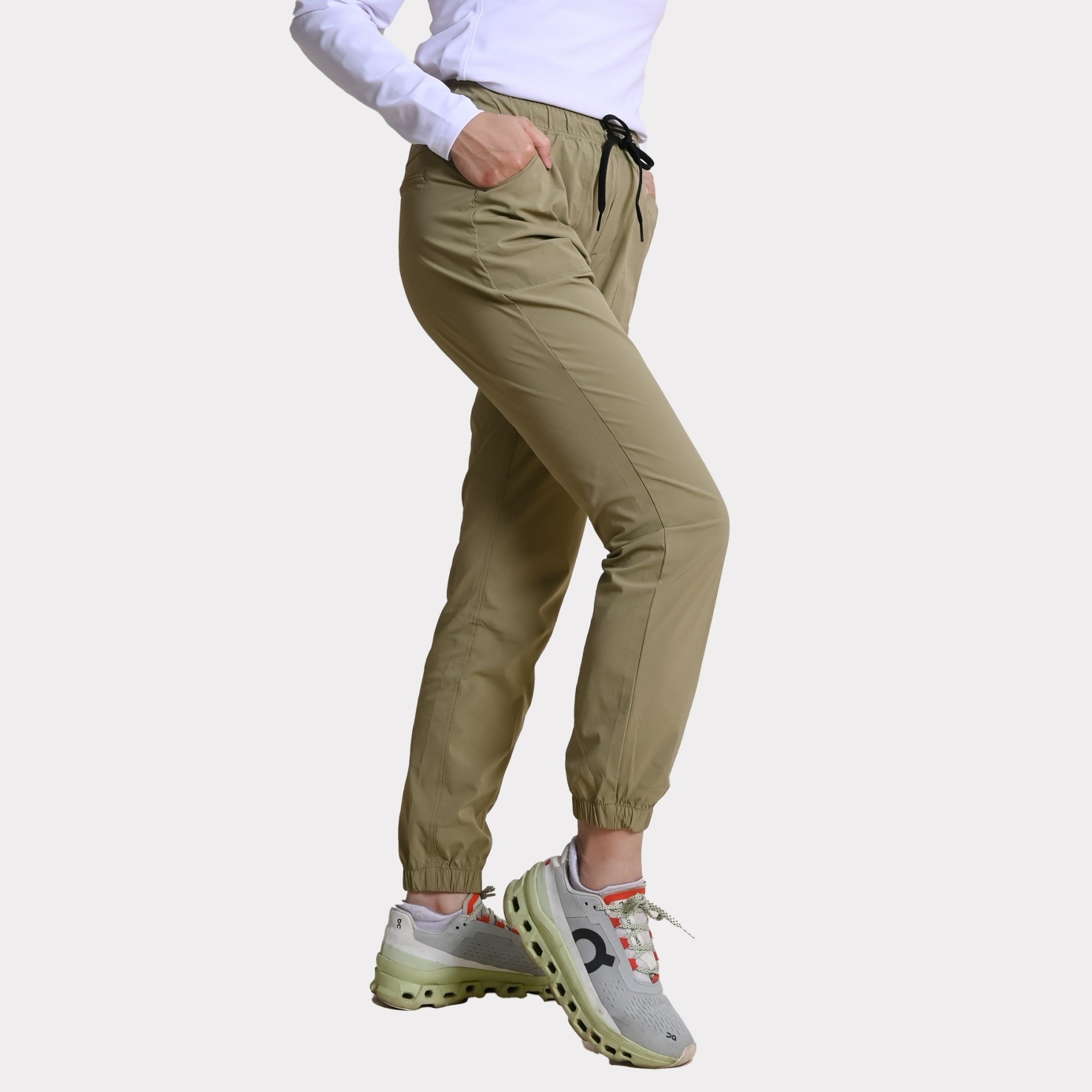 Quần Co Giãn cạp chun-K99-Màu OLIVE