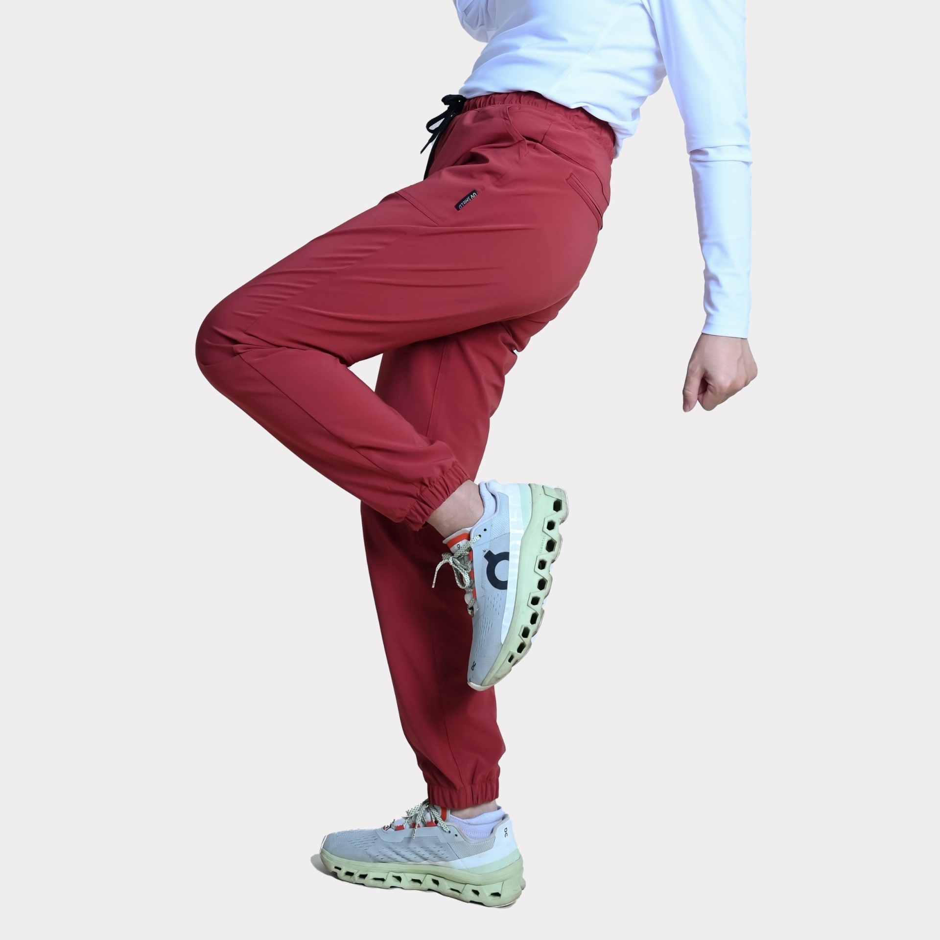 Quần Co Giãn cạp chun-K99-Màu Đỏ
