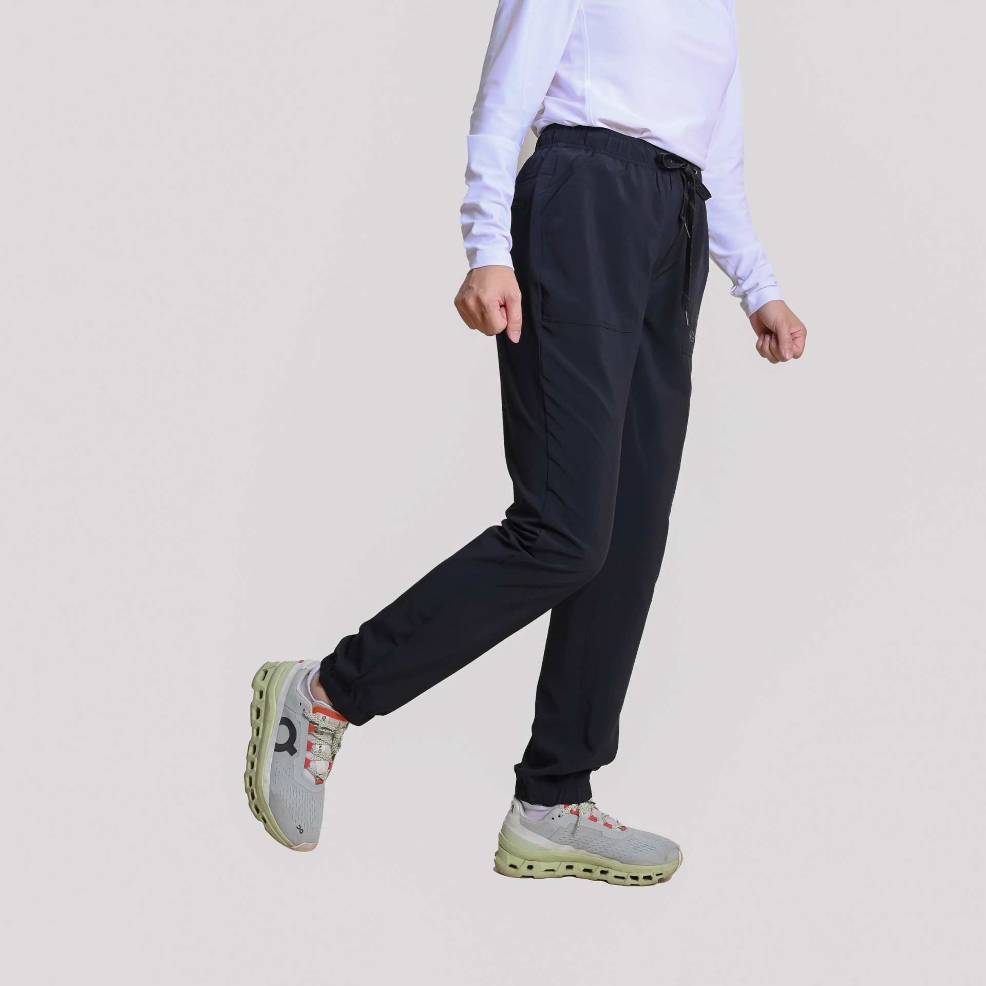 Quần Co Giãn cạp chun-K99-Màu Đen