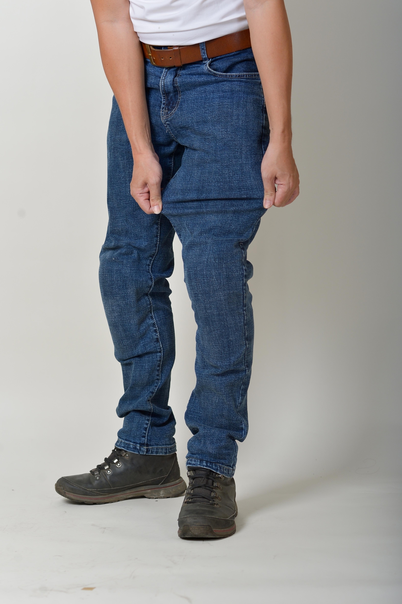 Quần bò có giáp bảo hộ - K122 – Màu xanh bò