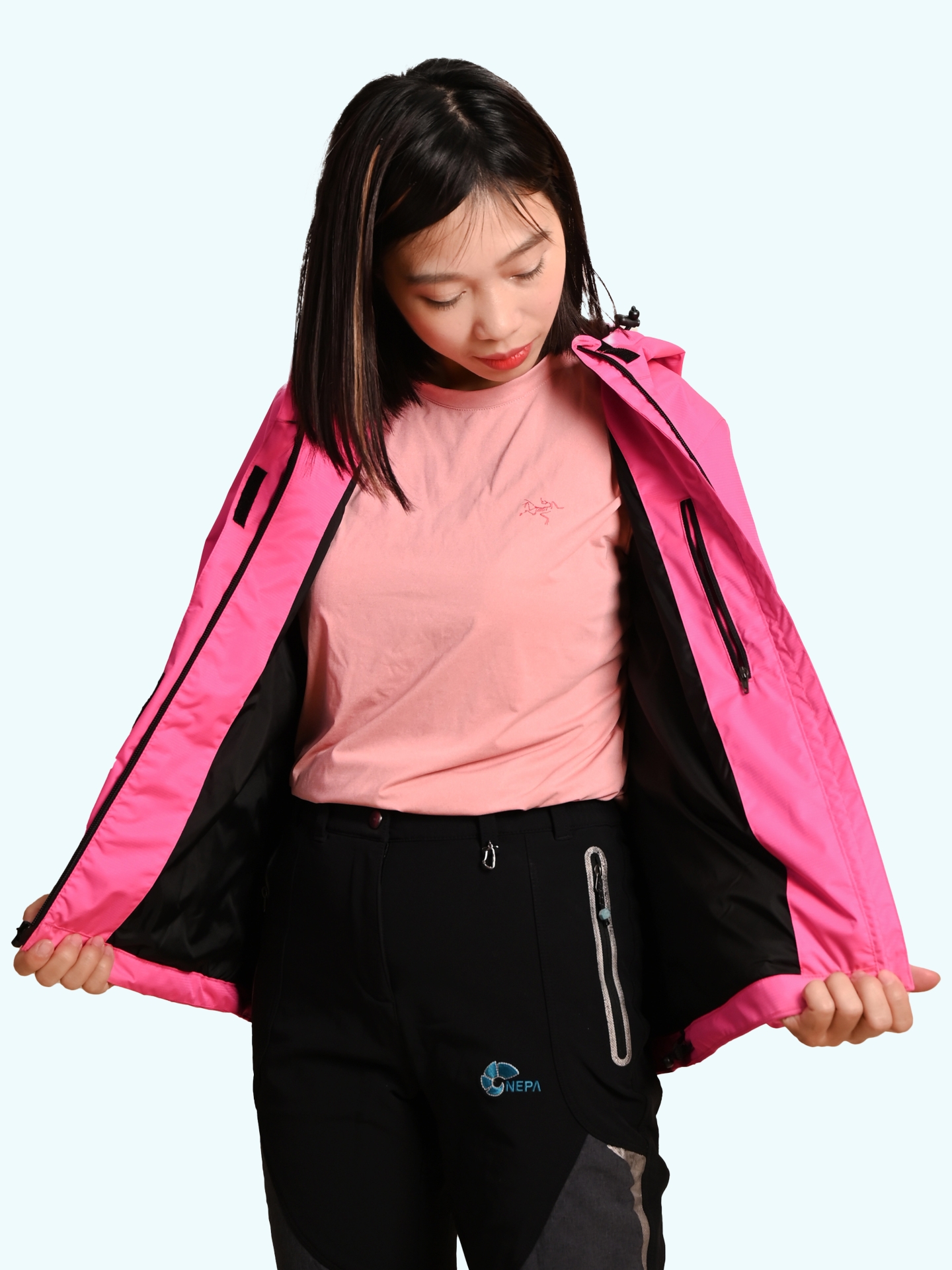 Áo nữ chống nước - K124- Màu hồng