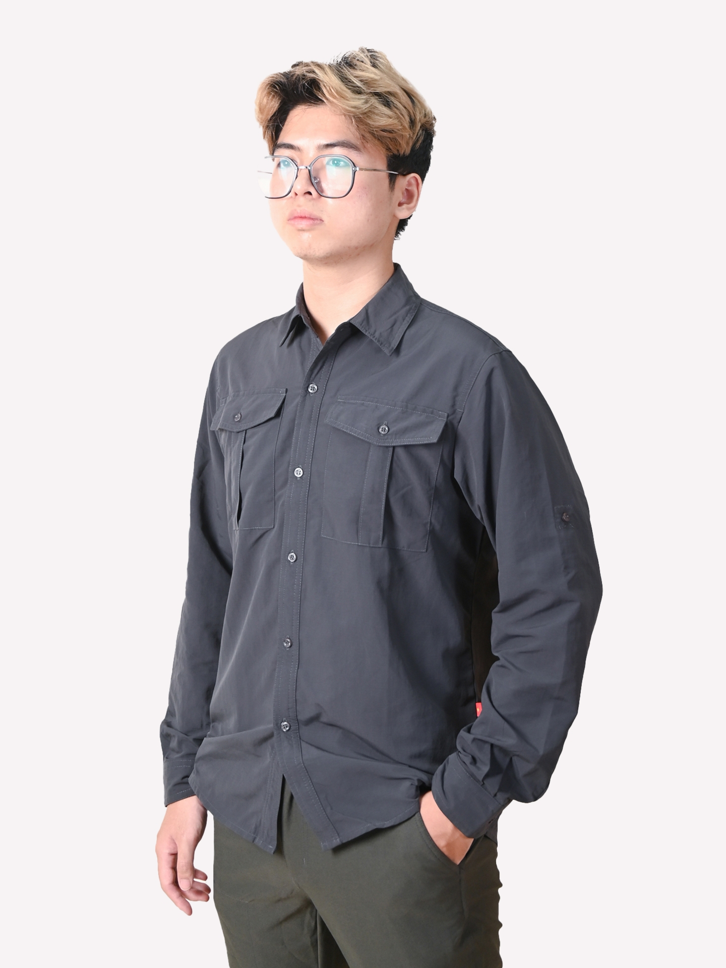 ÁO NHANH KHÔ (UPF50+)- MÃ K128 - MÀU GHI