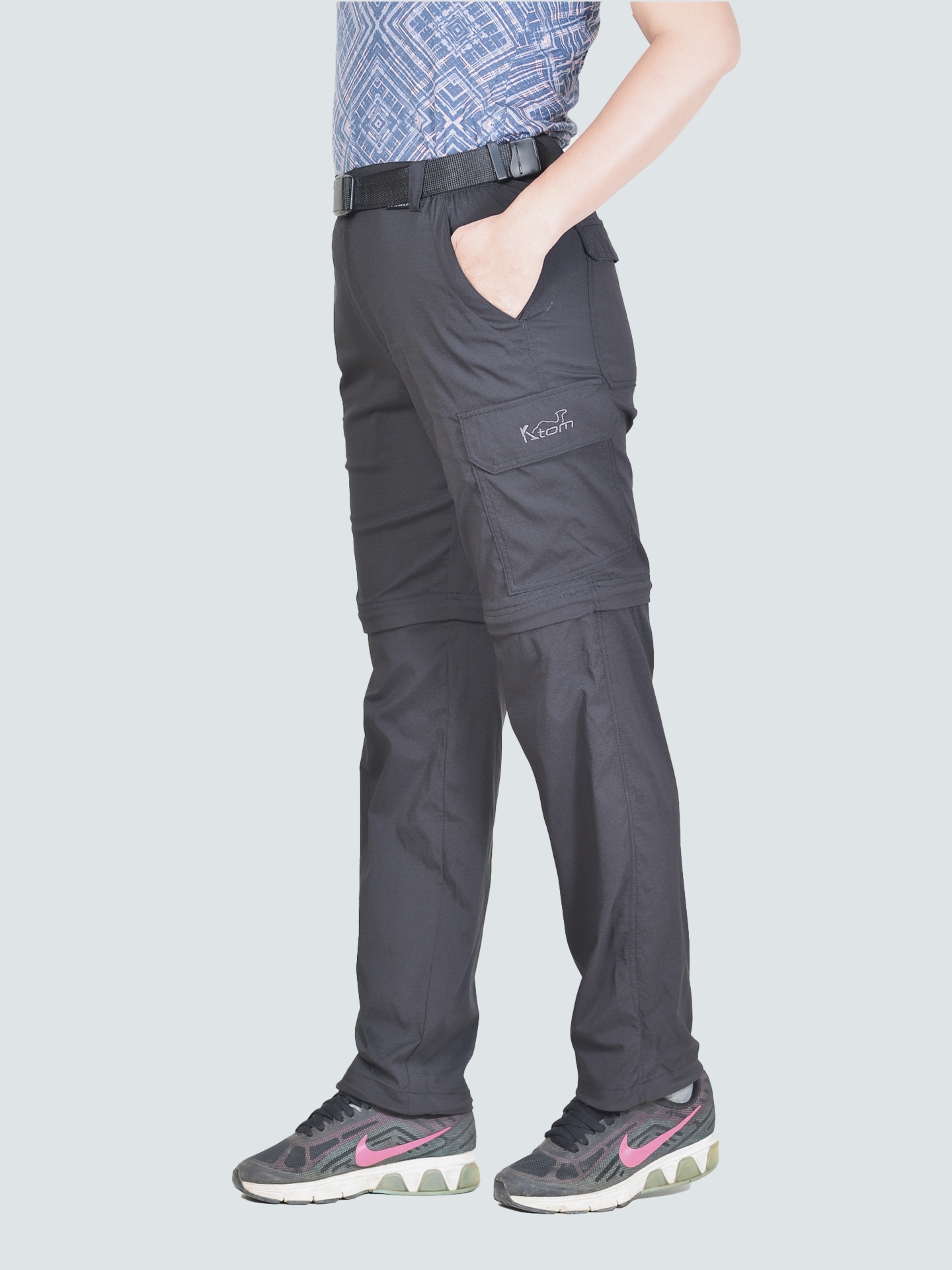 Quần nối ống nữ co giãn–K130-Màu đen