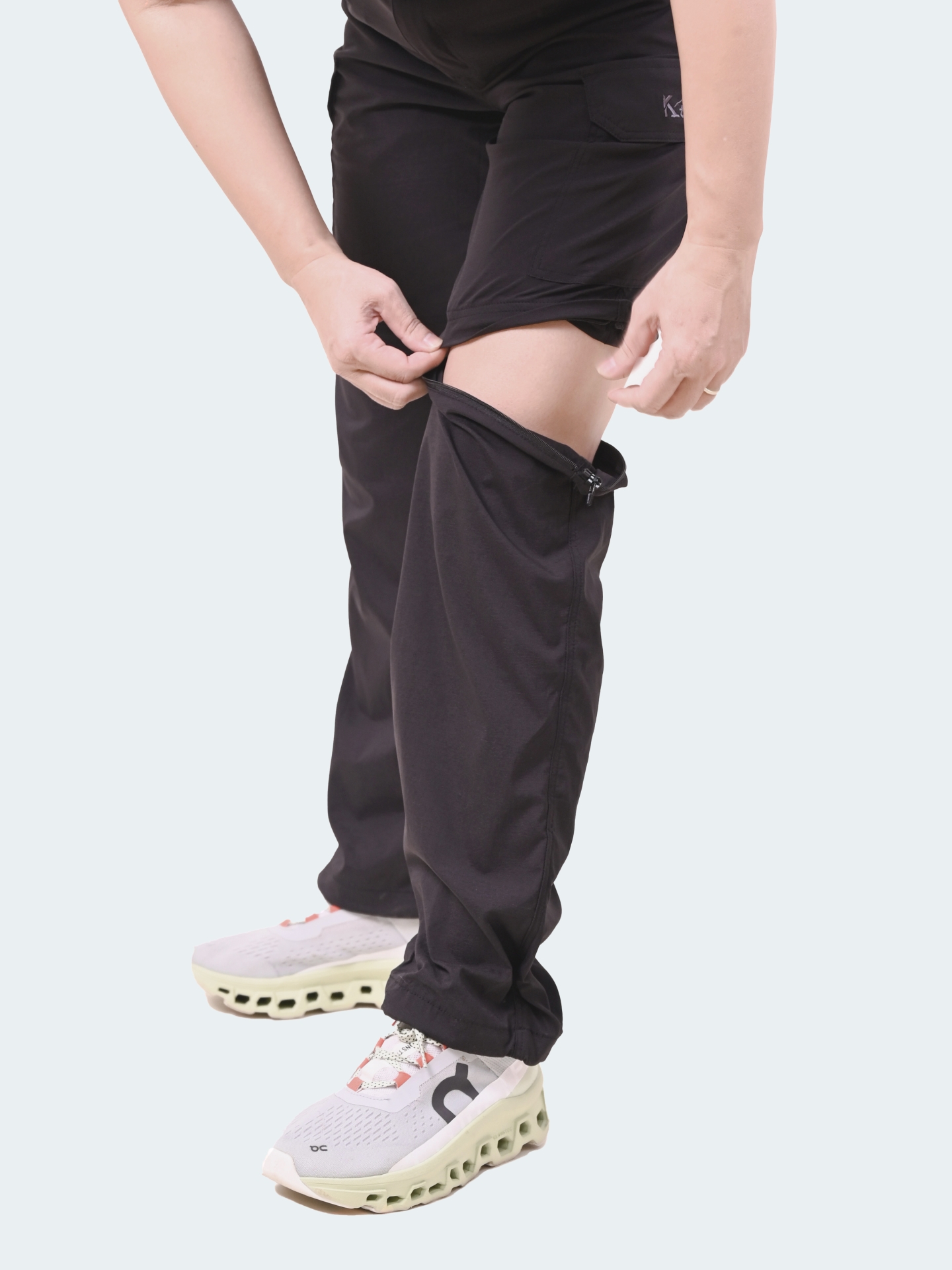 Quần nối ống nữ co giãn–K130-Màu đen