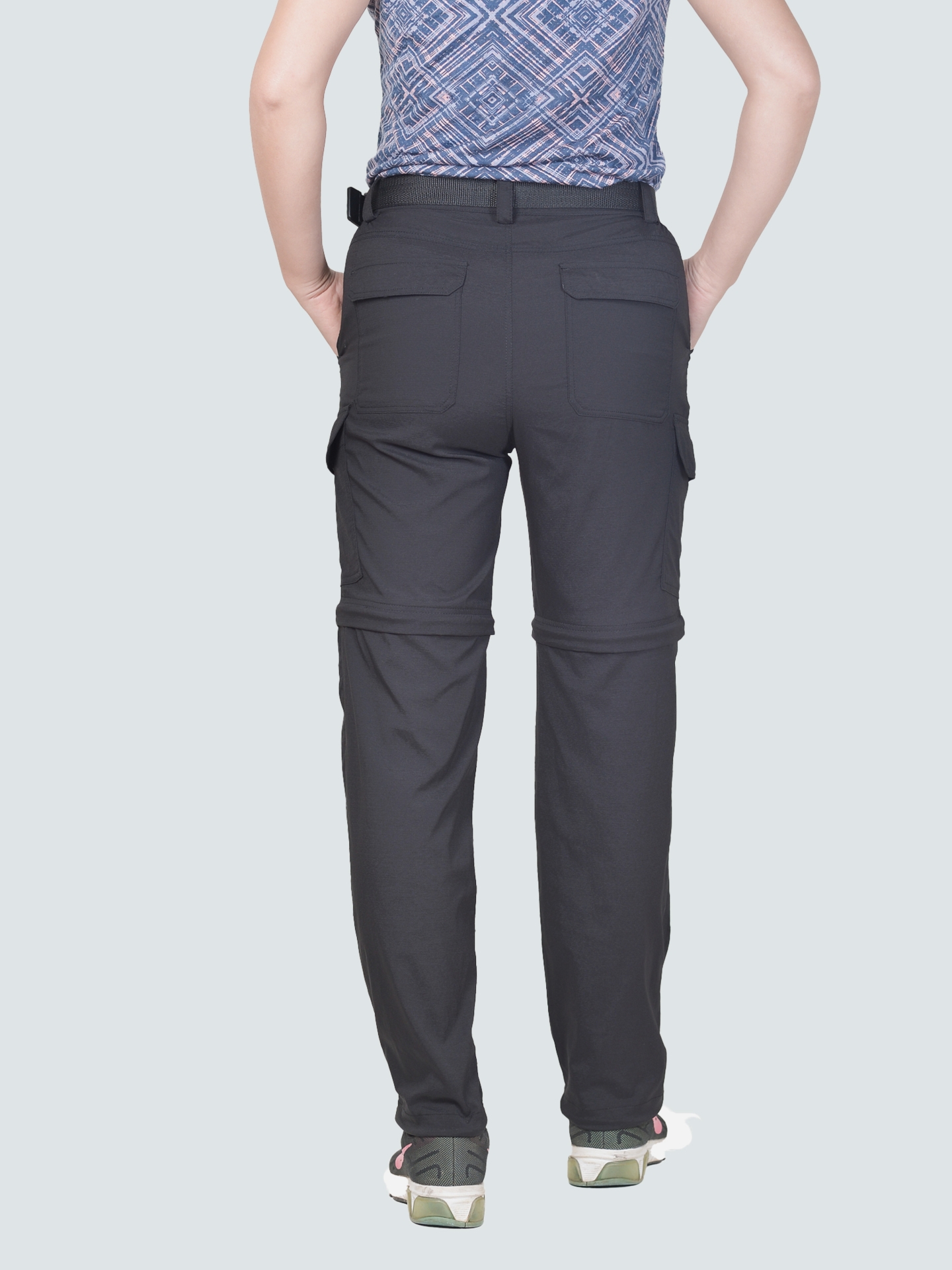 Quần nối ống nữ co giãn–K130-Màu đen
