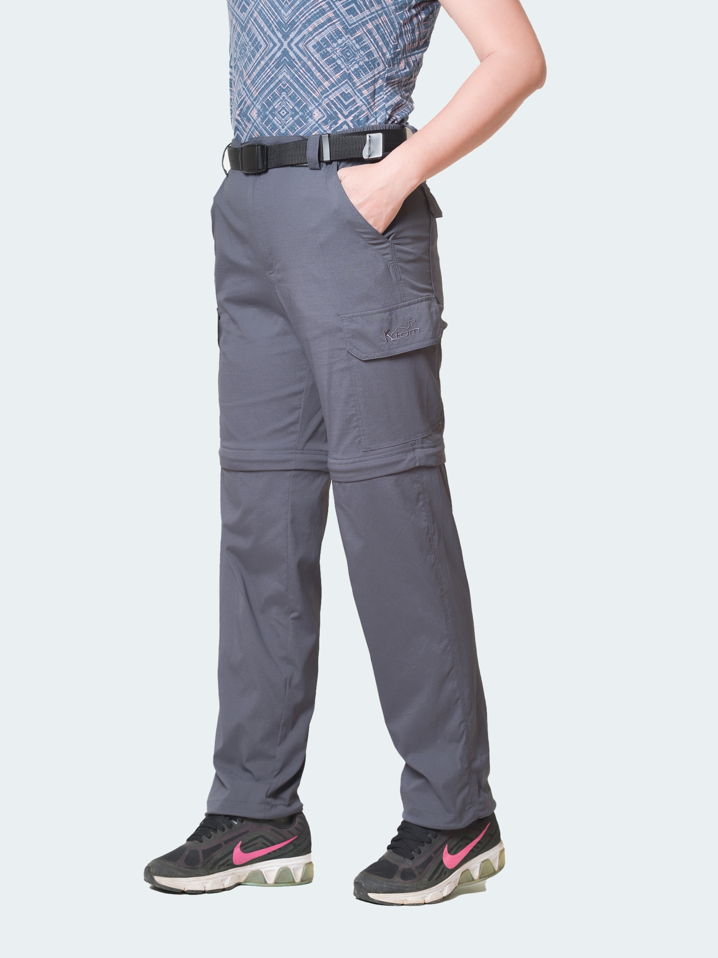 Quần nối ống nữ co giãn – K130- Màu ghi