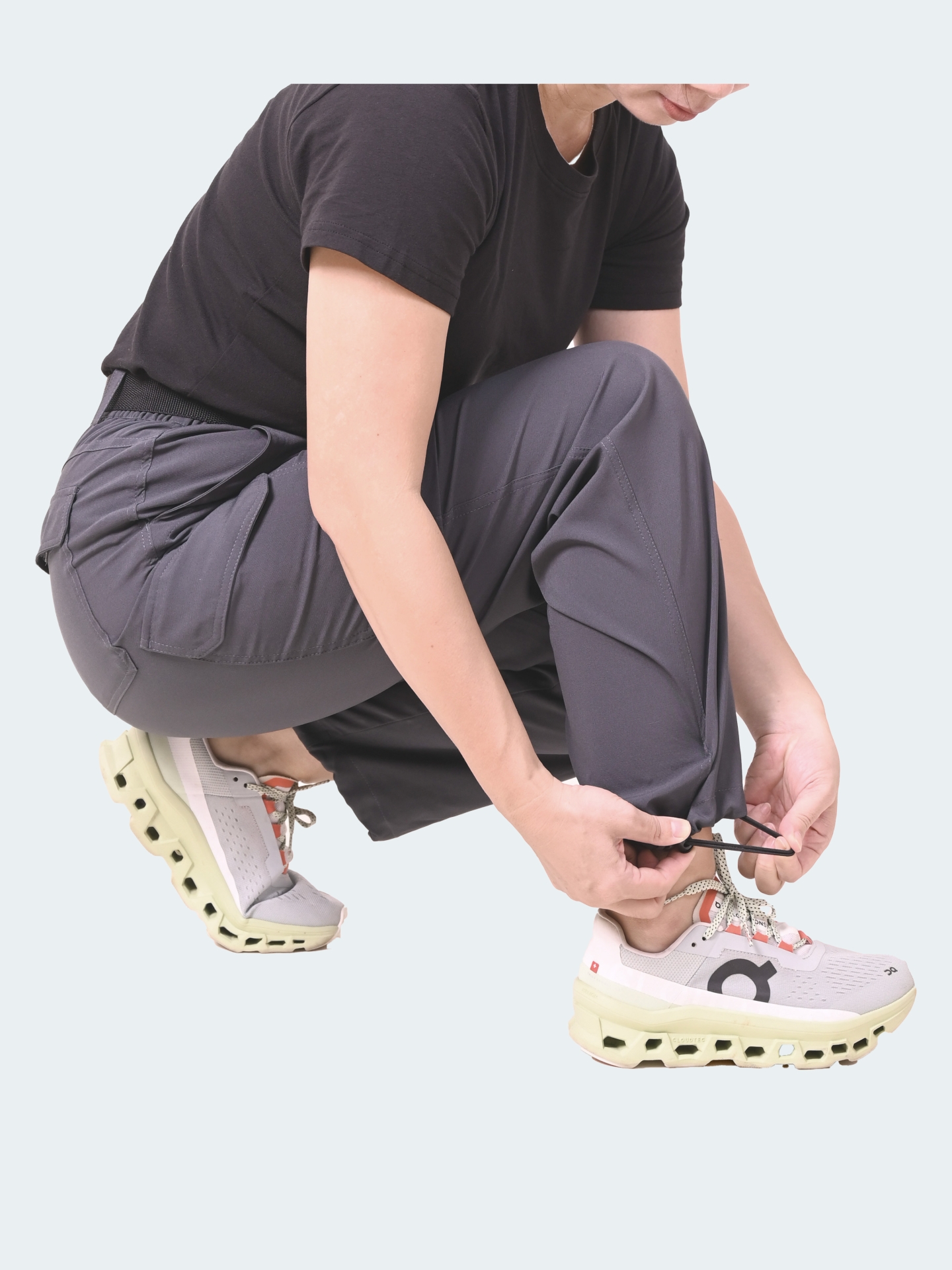 Quần nối ống nữ co giãn–K130-Màu rêu