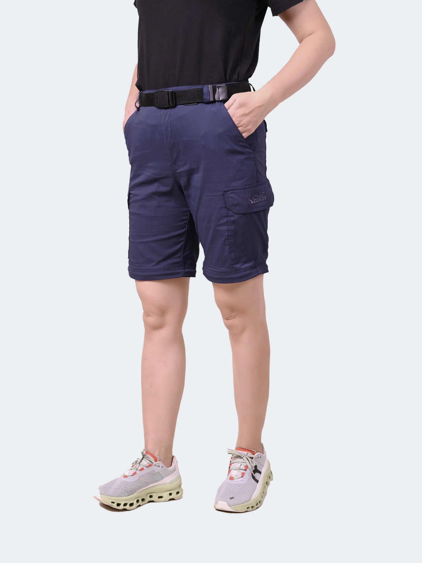 Quần nối ống nữ co giãn–K130-Màu navy