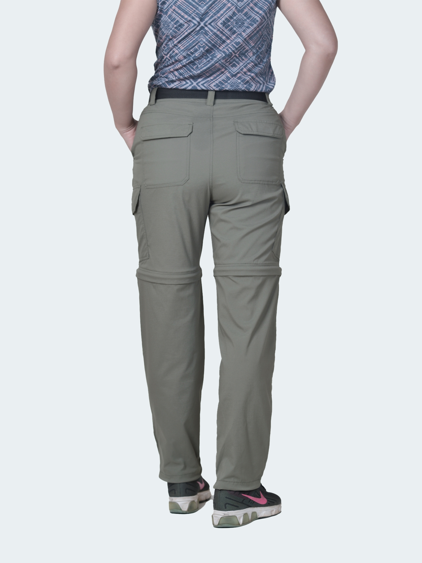 Quần nối ống nữ co giãn–K130-Màu rêu