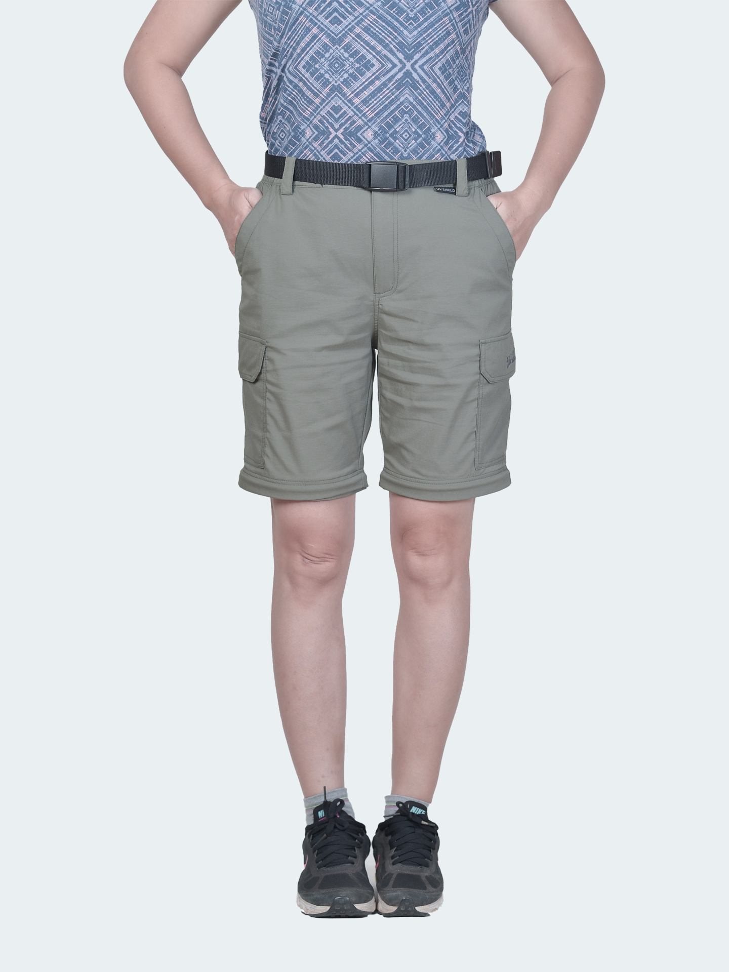 Quần nối ống nữ co giãn–K130-Màu rêu