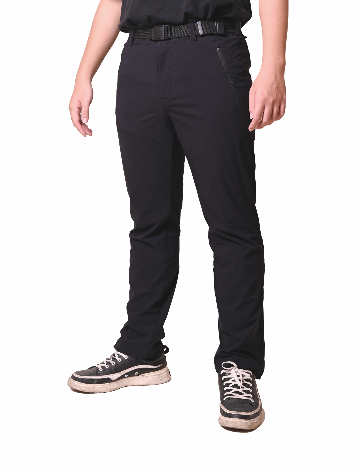 QUẦN CO GIÃN TÚI BÊN - MÃ K140-MÀU ĐEN