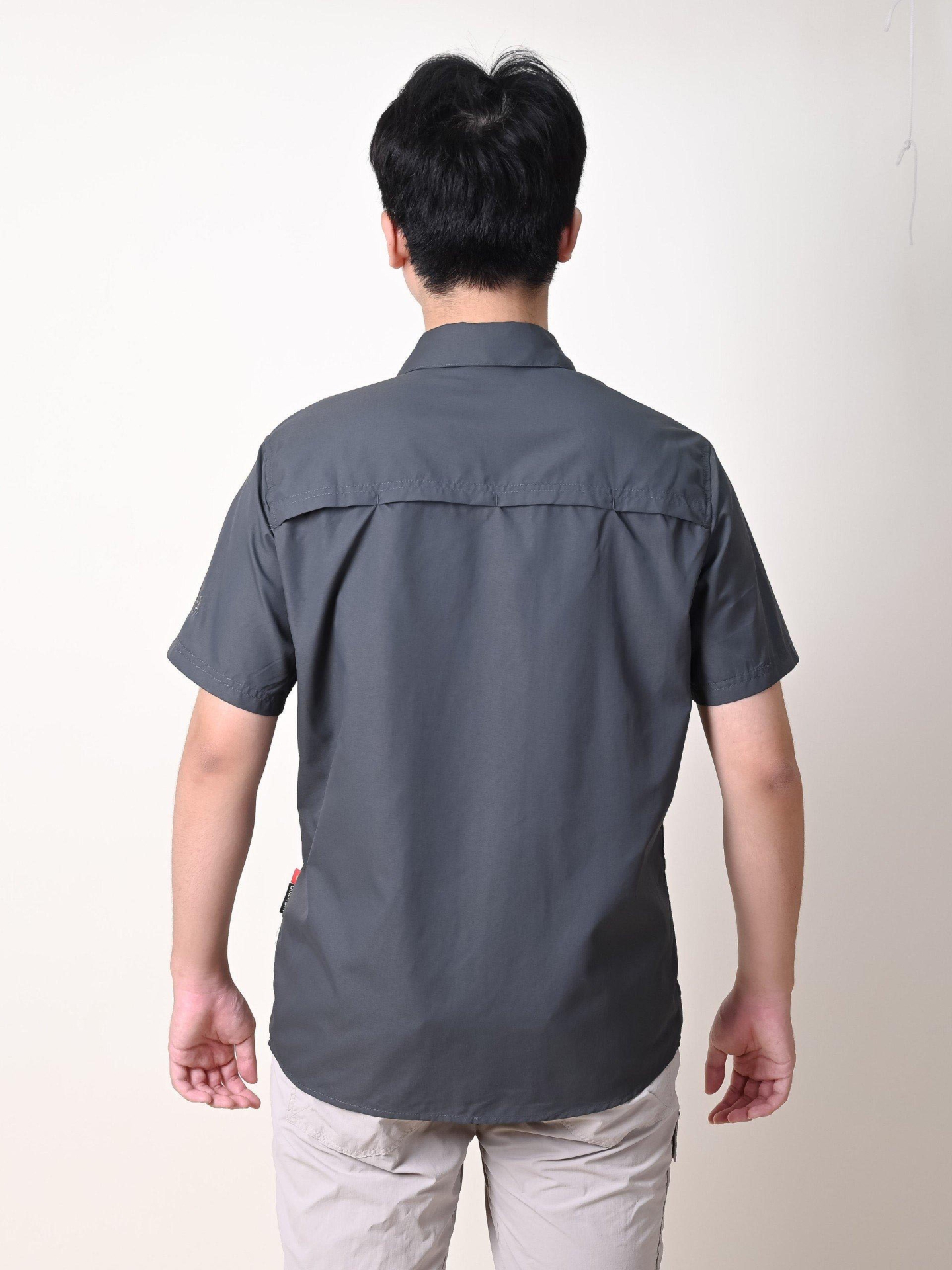 ÁO CỘC TAY NHANH KHÔ ( UPF50+)-MÃ K150-MÀU GHI