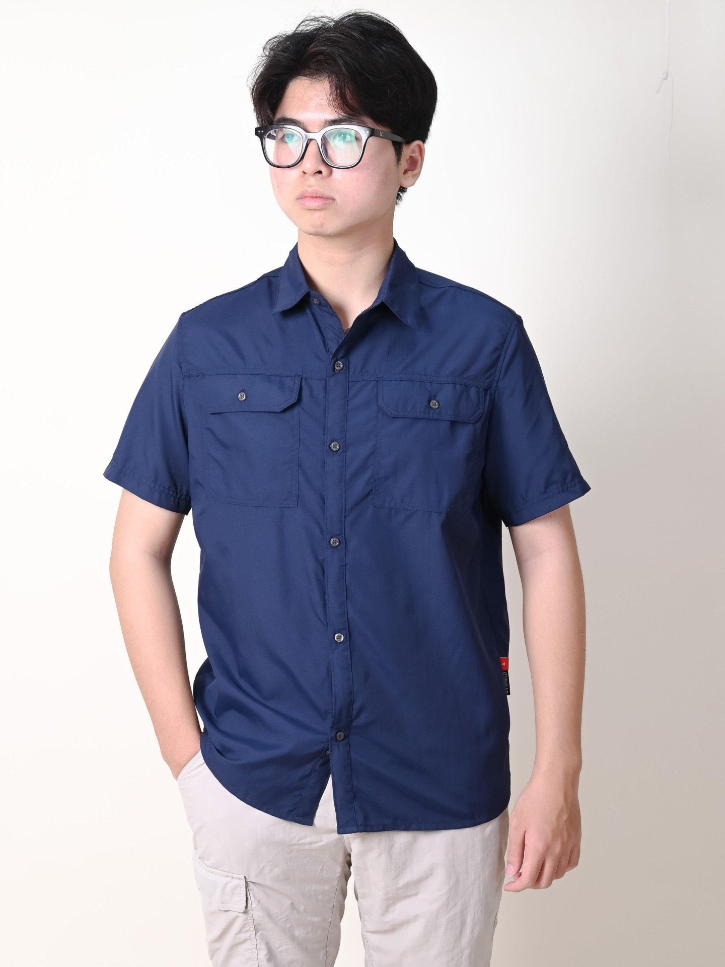 ÁO CỘC TAY NHANH KHÔ ( UPF50+)-MÃ K150-MÀU NAVY