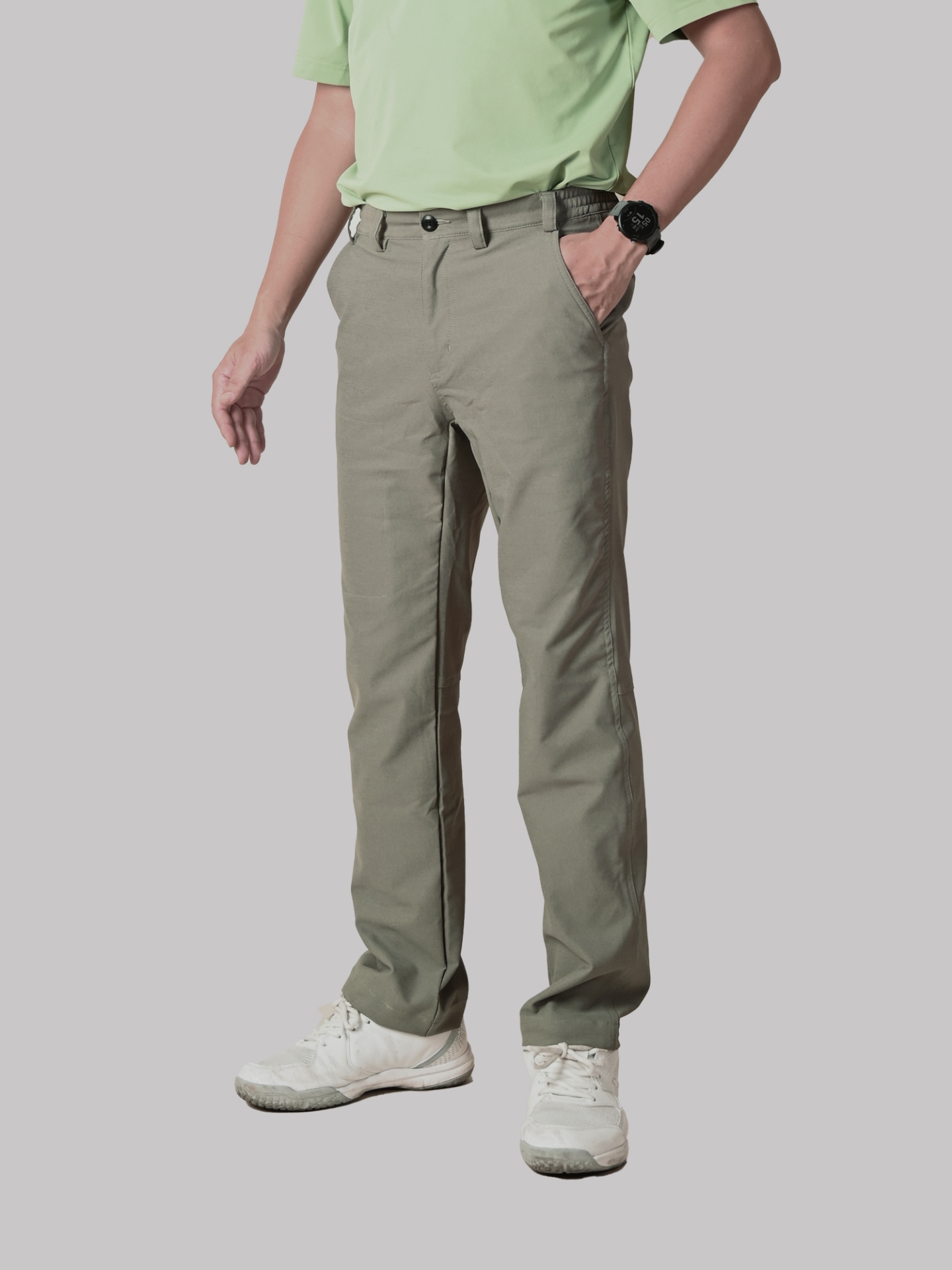 QUẦN CO GIÃN NAM – K158 – MÀU XANH RÊU