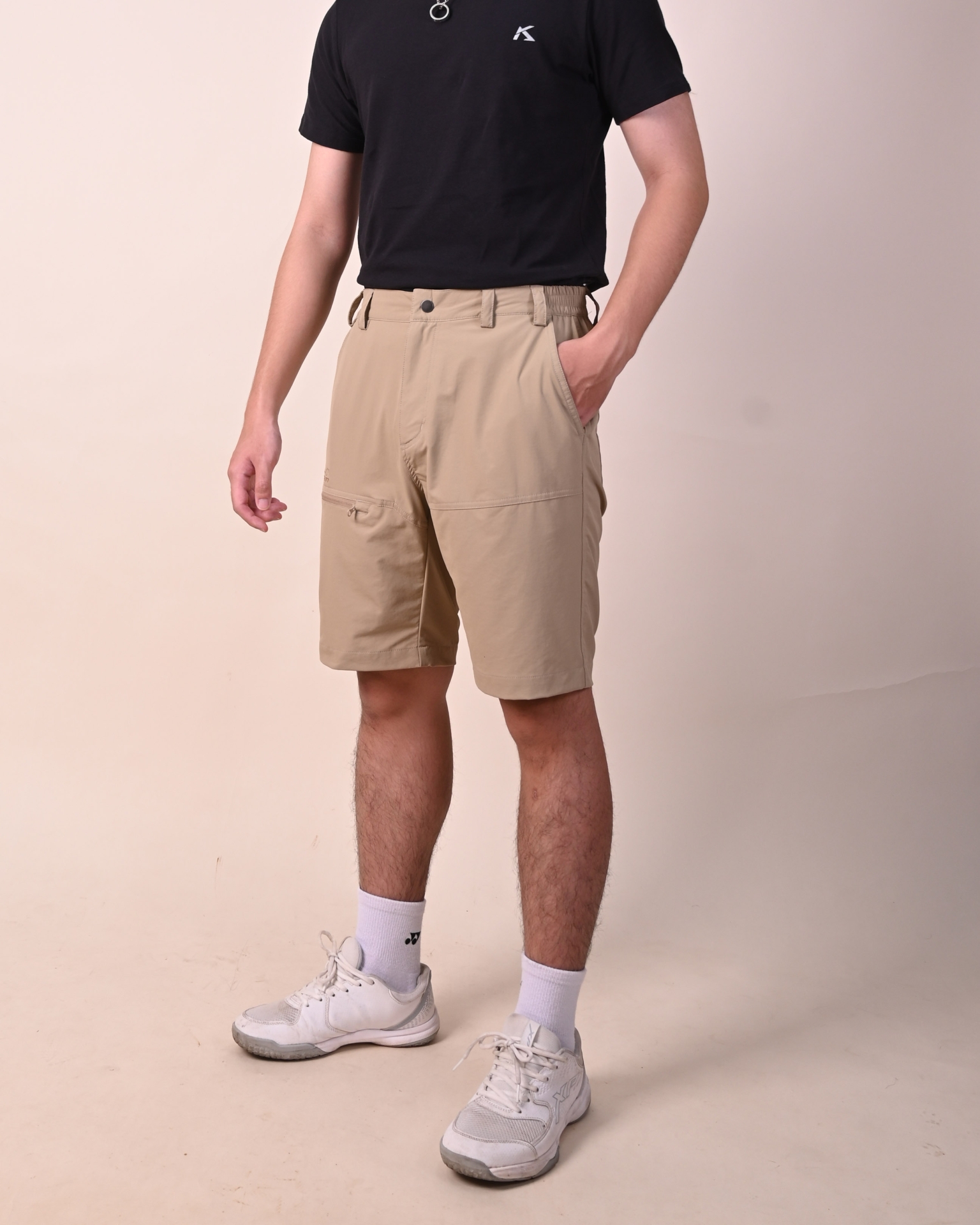 Quần Short co giãn trekking - Mã K161- Màu be