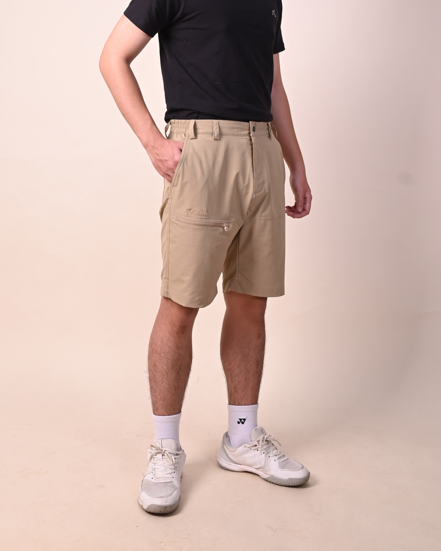 Quần Short co giãn trekking - Mã K161- Màu be