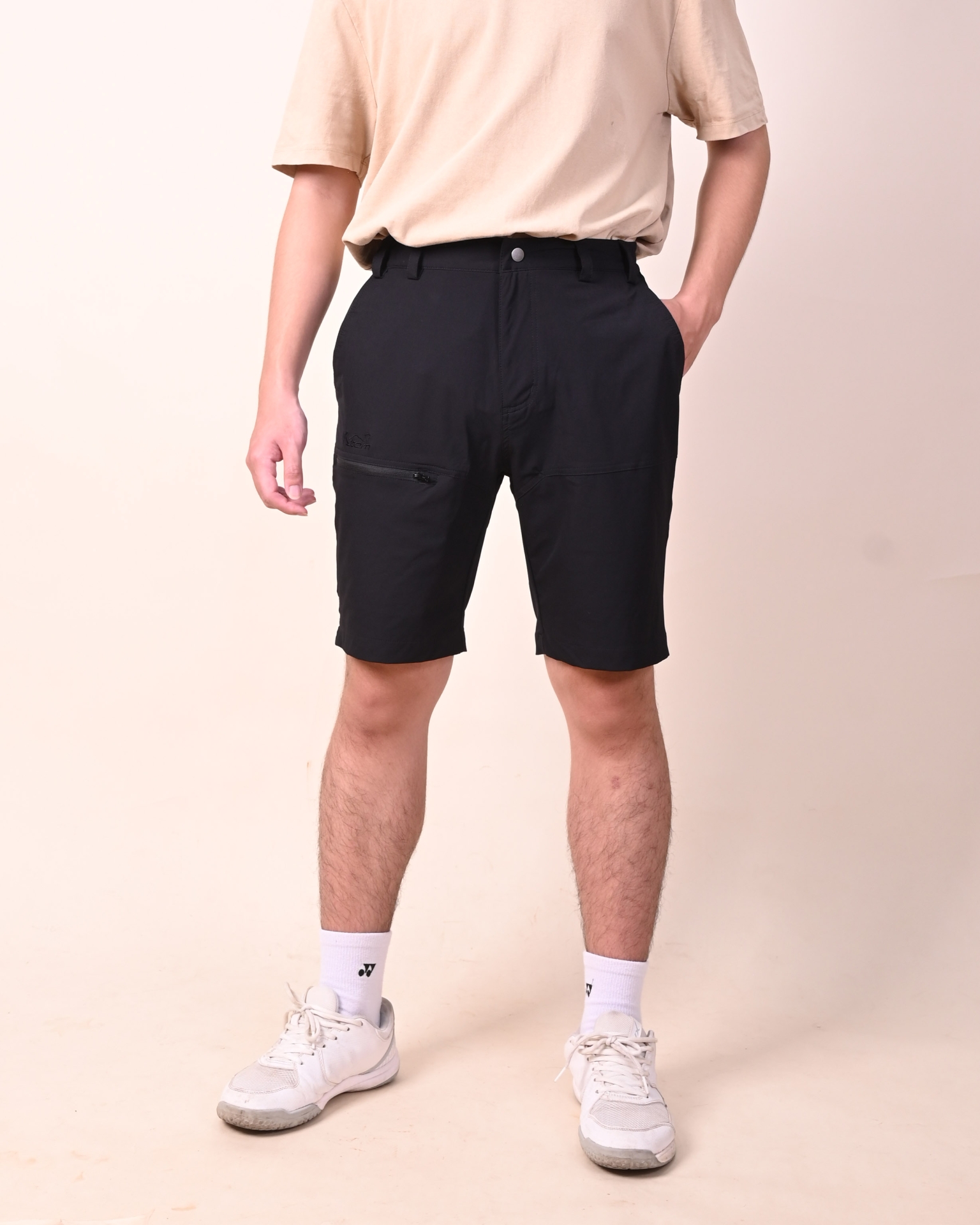 Quần Short co giãn trekking - Mã K161- Màu đen