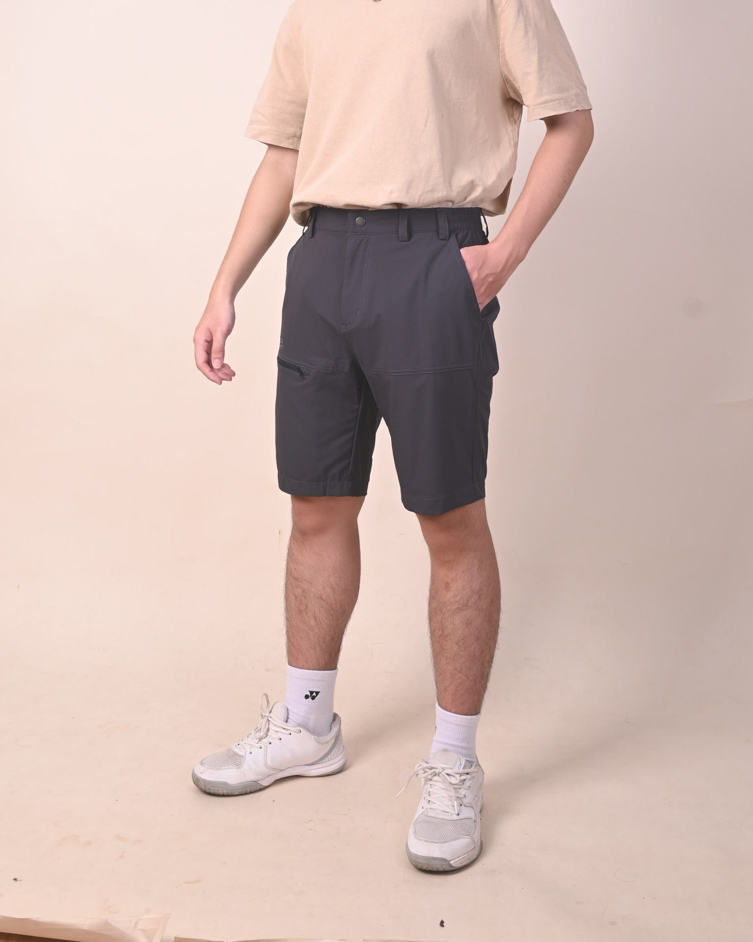 Quần Short co giãn trekking - Mã K161- Màu ghi
