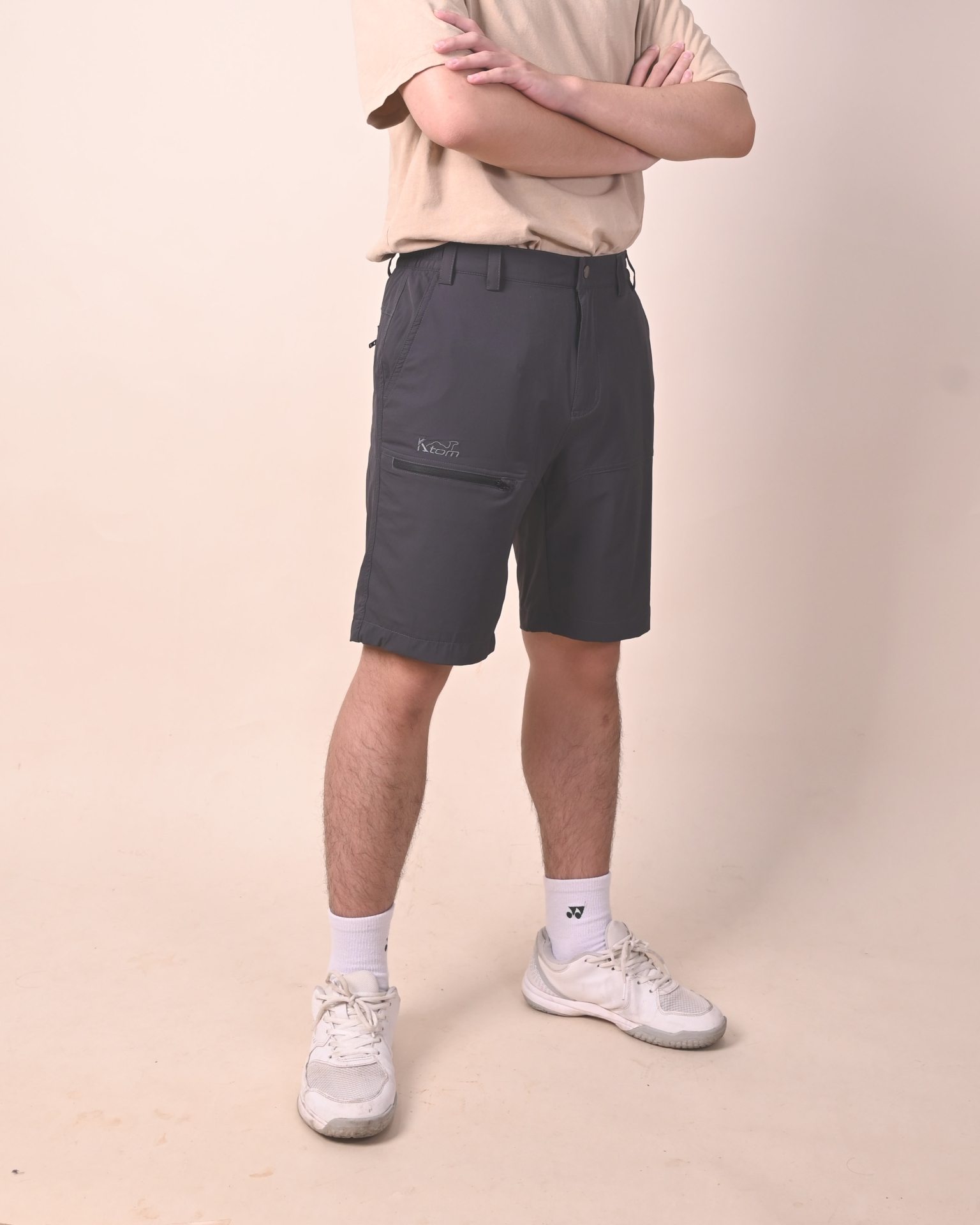 Quần Short co giãn trekking - Mã K161- Màu ghi